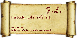 Faludy Lóránt névjegykártya