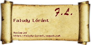 Faludy Lóránt névjegykártya