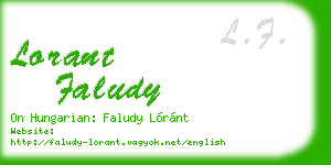 lorant faludy business card